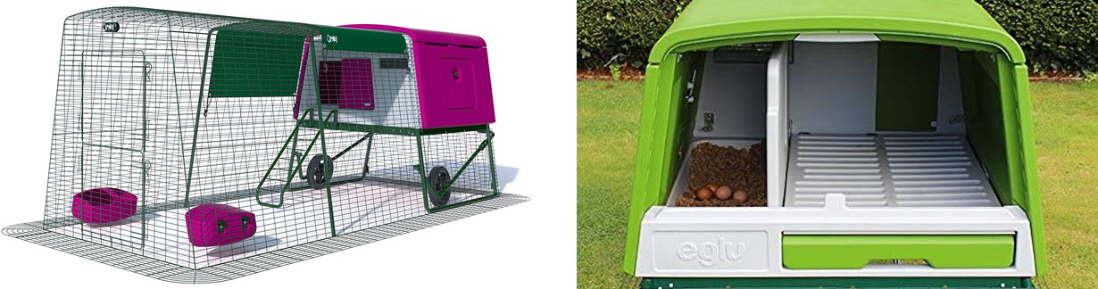 Omlet Nouveau poulailler Eglu Cube avec enclos de 3 m et Roues